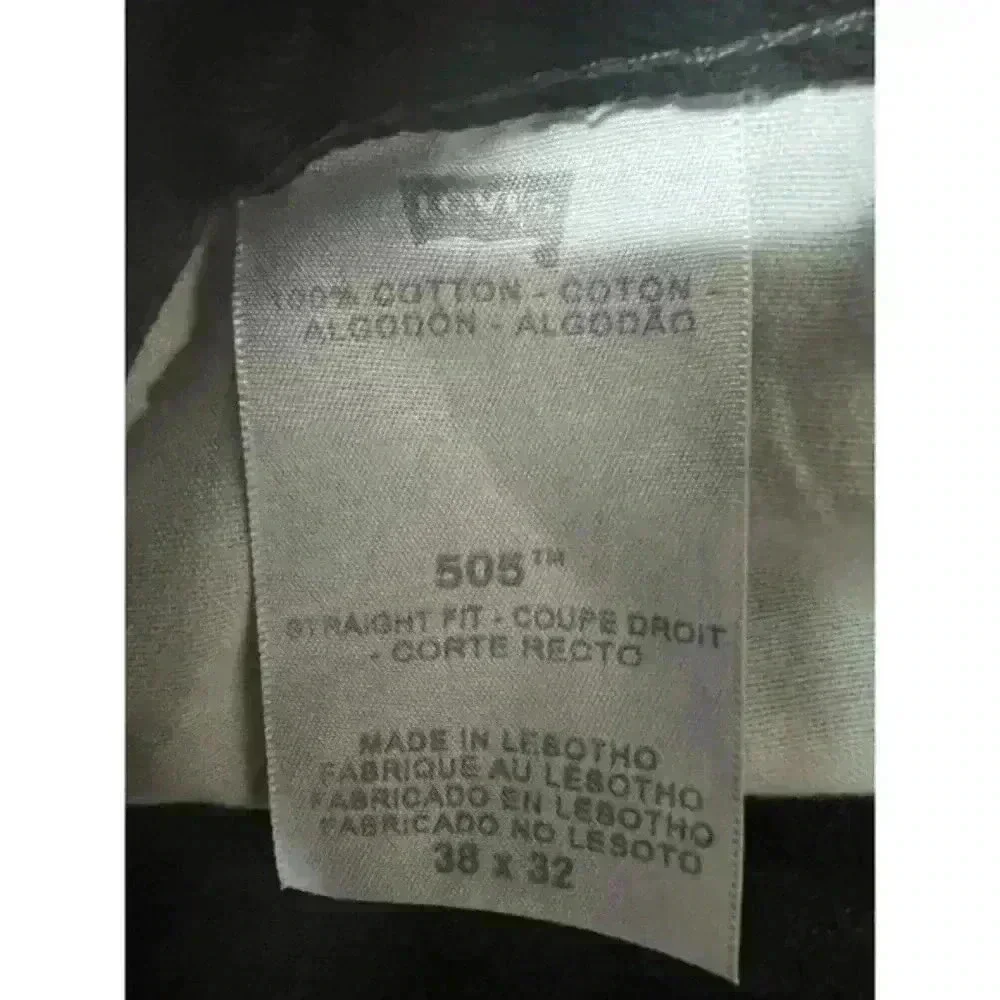 Levi’s 505 Straight Fit Black Denim‎ Jeans
